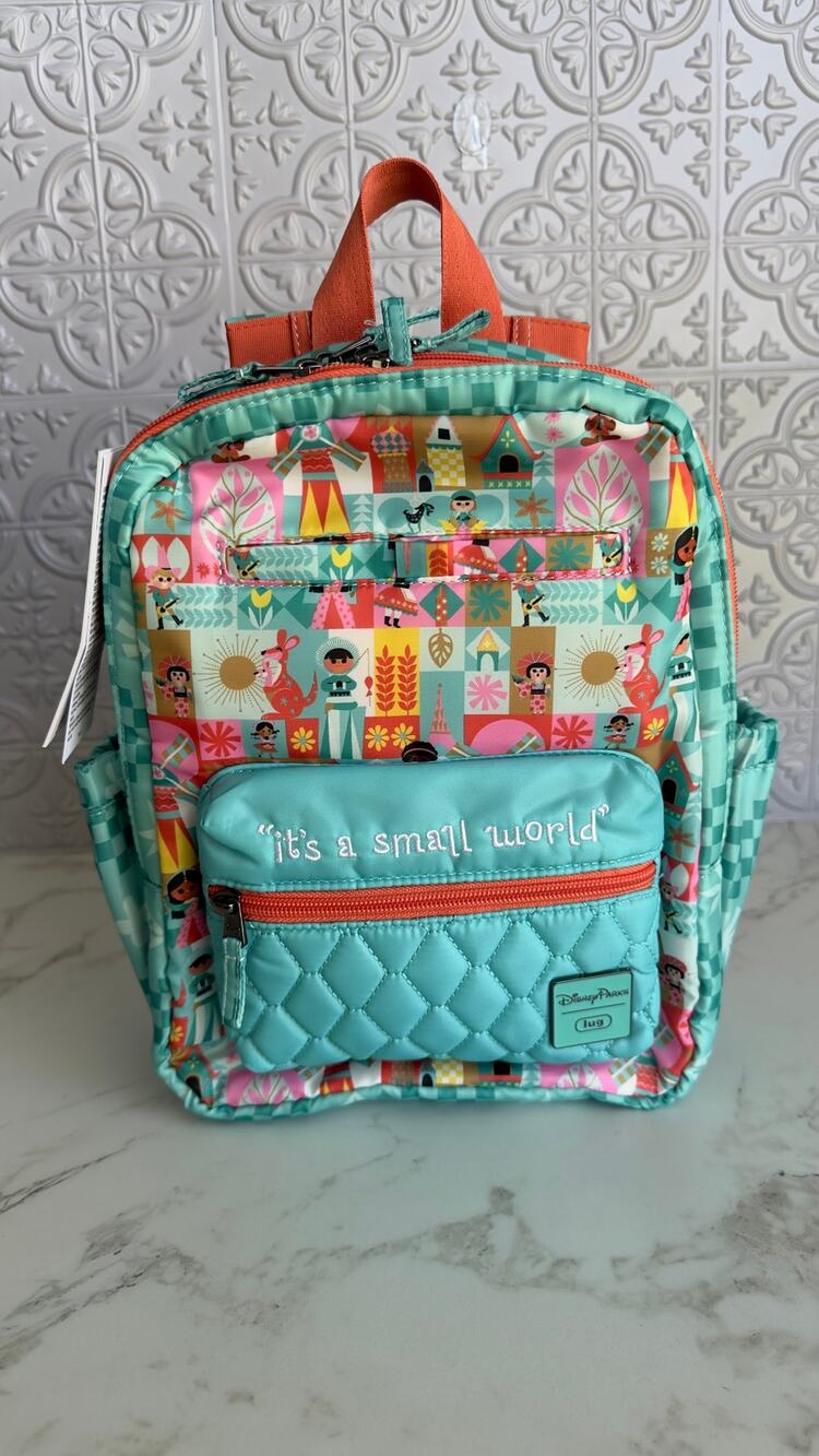 Disney Parks x Lug "It’s a Small World" Volley Mini Backpack - Green - NWT